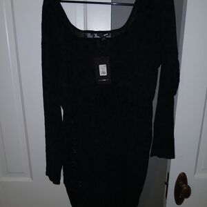 Fashion Nova Chic Black Long Sleeve Romper